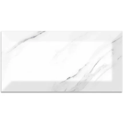 CARRARA LIGHT BEVELLED GLOSSY 10x20 CM