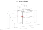 Mobilier de baie suspendat Infinity, Alb