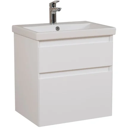 Mobilier de baie suspendat Elite, Alb Mat