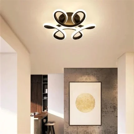 Lustra Led Alaska 30W Neagra, 3902 BK Intens. Reglabila 3000K/4000K/6500K