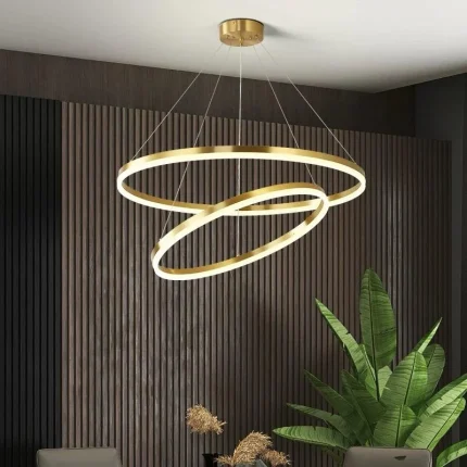 Lustra LED Modern Circular,cu telecomanda, 100W, 5000lm, auriu , cu trei tipuri de lumina C 5205/2 GD