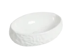 Lavoar ceramic oval A252BT – alb lucios, exterior reliefat