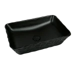 Lavoar ceramic dreptunghiular A821-CBK-M – negru mat texturat