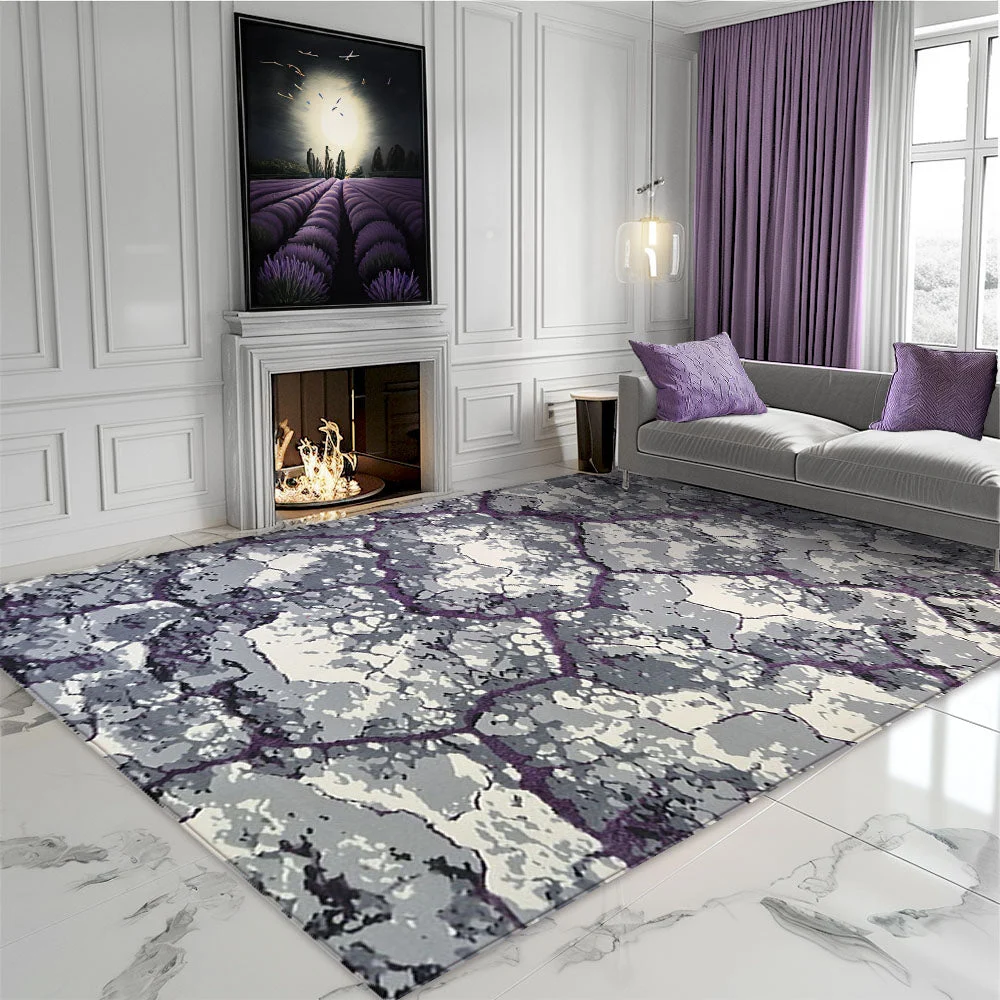 Covor Milano Bedrock Crem Lila/ 0595B Covor Milano Bedrock Crem Lila/ 0595B