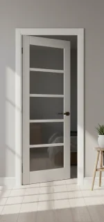 Ușă de interior ML-15 cu panou vitrat din sticlă satinată