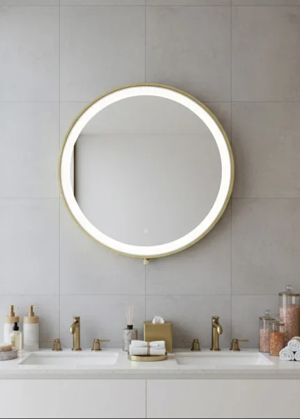 Oglindă baie LED ⌀70 cm rotundă cu senzor de mișcare J-2083