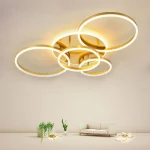 Lustra LED 360W Auriu 4 cercuri cu Telecomanda 5184/600+500+400+300 GD