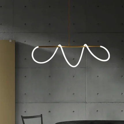 Lustra LED Hanging Light, suspendata,100W, iluminat modern, auriu, 1300mm S5519/1500