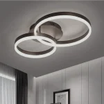 Lustra LED Modern Minimalism C900/2A BK, cu telecomanda, 120W, negru, cu trei tipuri de lumina, intensitate reglabila
