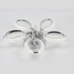 Lustra LED Silver Concept 5, cu telecomanda, 88W, gri, cu trei tipuri de lumina SE-C1190/5