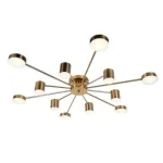 Lustra Led cu telecomanda, 3 Tipuri de Lumina, Intensitate Reglabila, 120W, G3867/Bronz