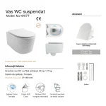 Vas WC Premium Rimless – Grey Matt Diamond 3D