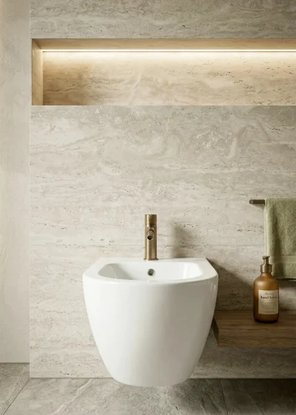 Bideu Suspendat Ceramic White Glossy