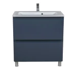 Mobilier de baie pe pardoseală Accent albastru mat