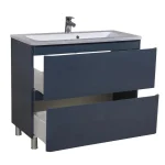 Mobilier de baie pe pardoseală Accent albastru mat