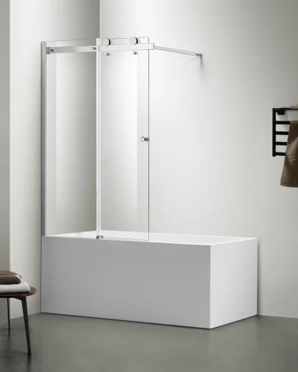 Paravan de cadă culisant cu sticlă NANO 6mm soft-glide 120x150 cm