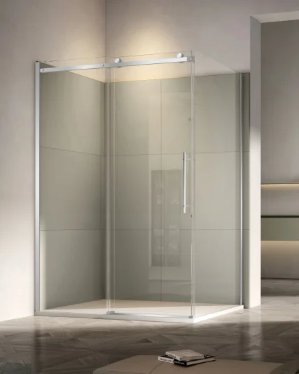 Cabină de duș walk-in culisant cu soft-close sticlă NANO 8 mm 120x80 cm