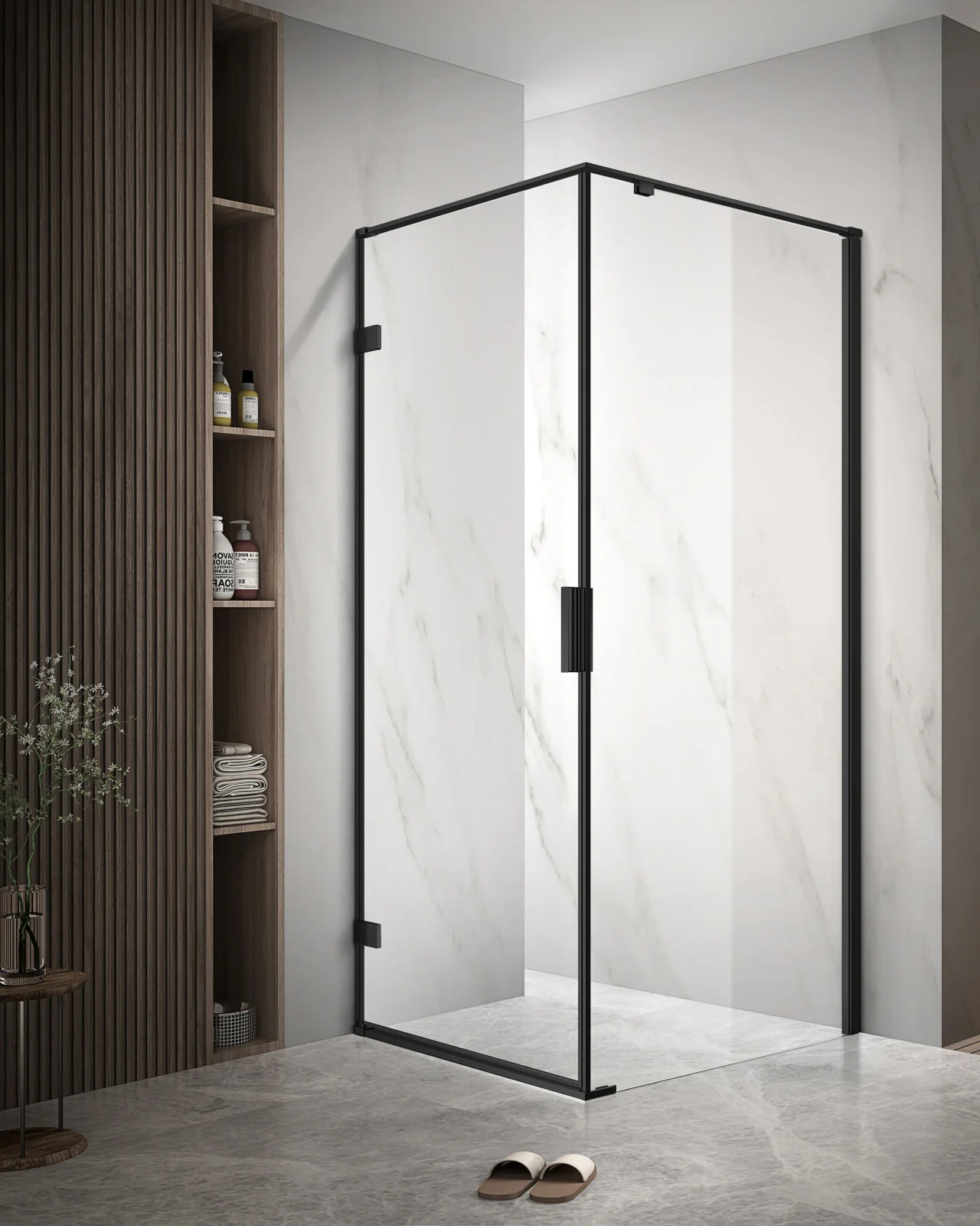 Cabină de duș de colț cu ușă batantă cu sticlă NANO 8mm cu deschidere stânga Cabină de duș de colț cu ușă batantă cu sticlă NANO 8mm cu deschidere stânga