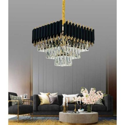 Candelabru Negru Modern 5xE14 – Eleganță și rafinament pentru orice interior - 8801/500