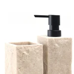 Set 3 piese accesorii de baie bej piatra