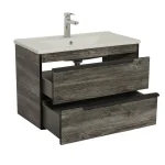 Mobilier baie suspendat Neo Loft, Oak moras