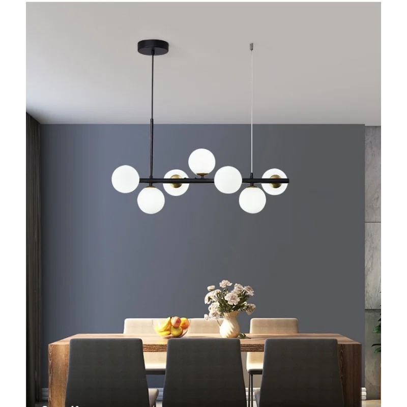 Lustră LED cu 7 Globuri Alb Mat G9 DX1026/7 BK Lustră LED cu 7 Globuri Alb Mat G9 DX1026/7 BK