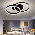 Lustră LED Neagră Dimabilă 90W cu Telecomandă – Eleganță și Funcționalitate - 5206/300*2 BK(C23025/2)