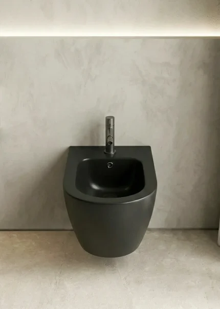 Bideu Suspendat Ceramic Black Matt