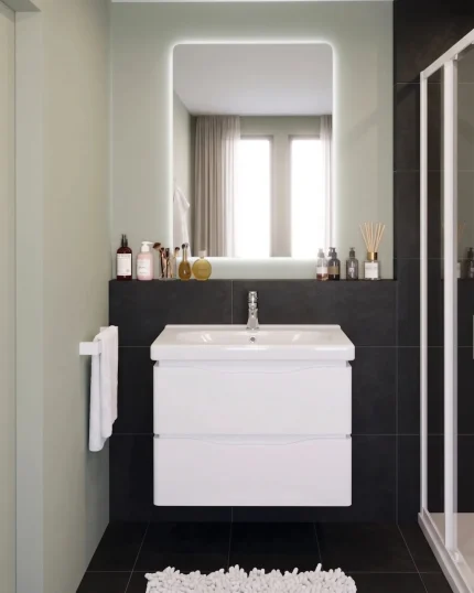 Mobilier de baie suspendat Venice, Alb (City)